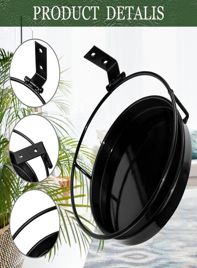 ARTORA Wall Mounted Plant Holder, 2 Pack Metal Flower Pot Wall Hanging Shelf Black Indoor Outdoor Decorative Floating Shelves Planter Hanger Racks for Wall Bedroom Living Room Porch Balcony Decor - Image 3