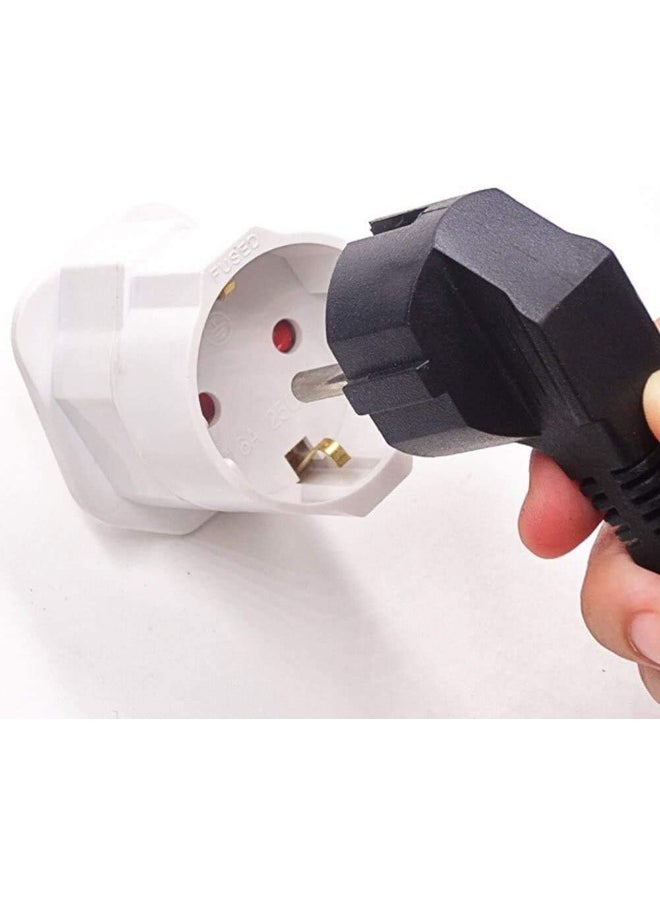 Royal Apex Royal Apex EU to UK Plugs Adapter, British Plug to EU Schuko Female Plugs Power Converter, 2 Pin Socket EU to UK Travel Adapter, 13A 250V BS1362 FUSED (Pack of 2 pcs)  - Image 5