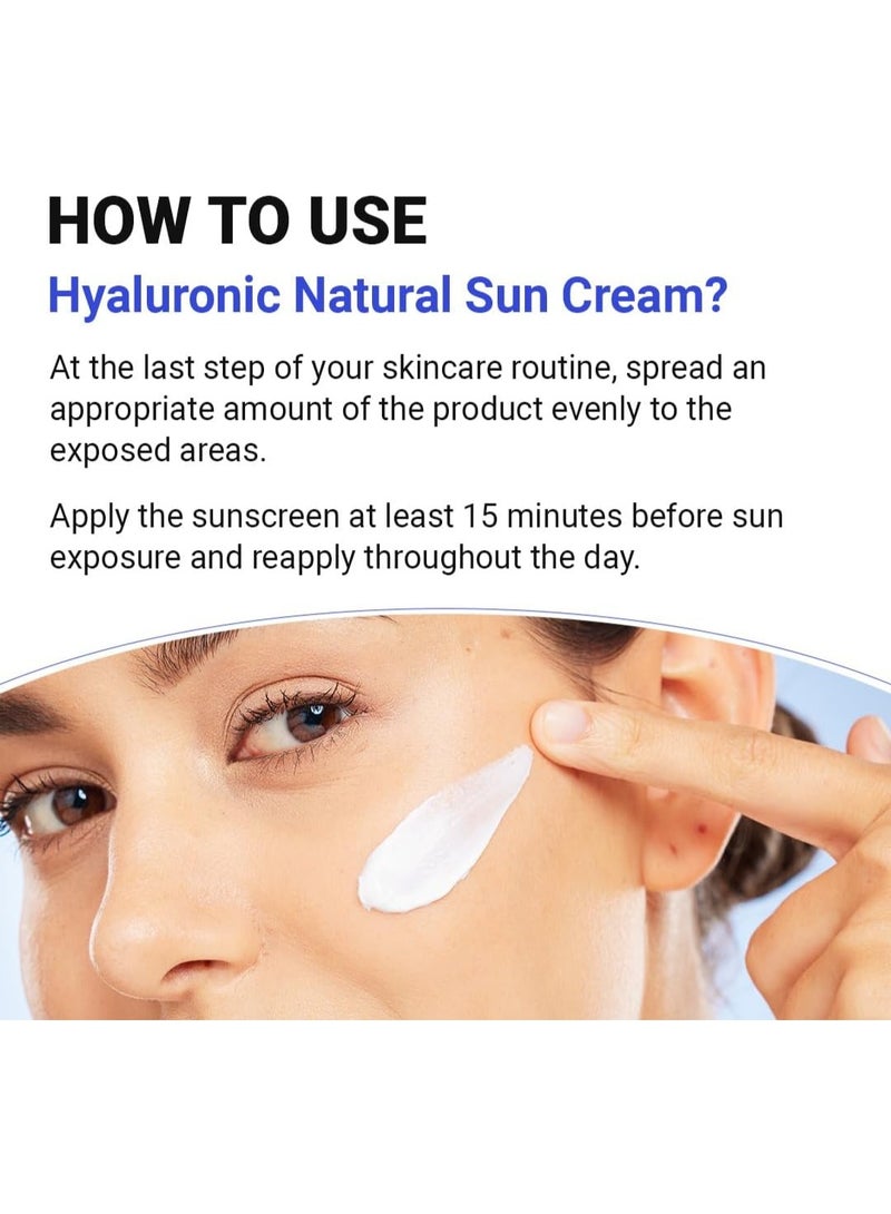 ايسنتري كريم الشمس الطبيعي بحمض الهيالورونيك من SPF50+ PA++++ UVA/UVB - 50 مل - Image 3