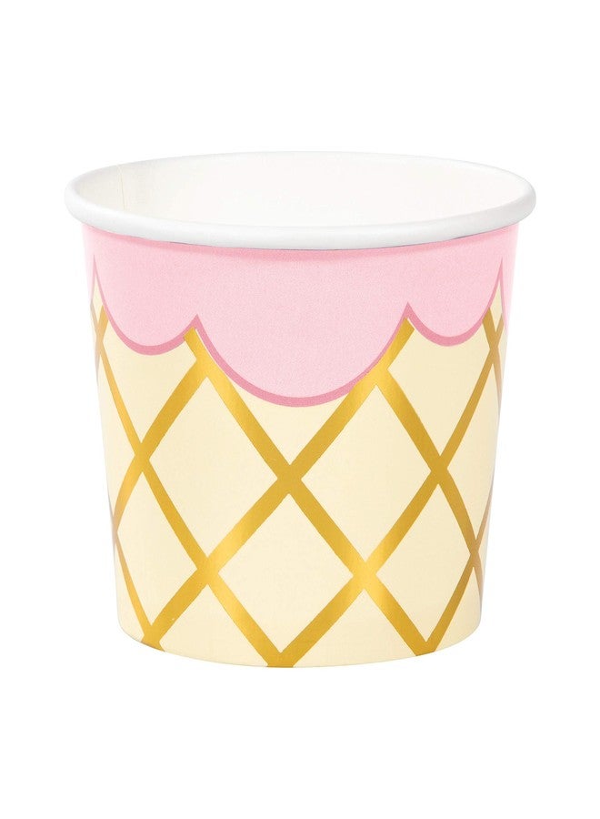 Creative Converting Ice Cream Party Treat Cups with Spoons, 8 ct - Image 3