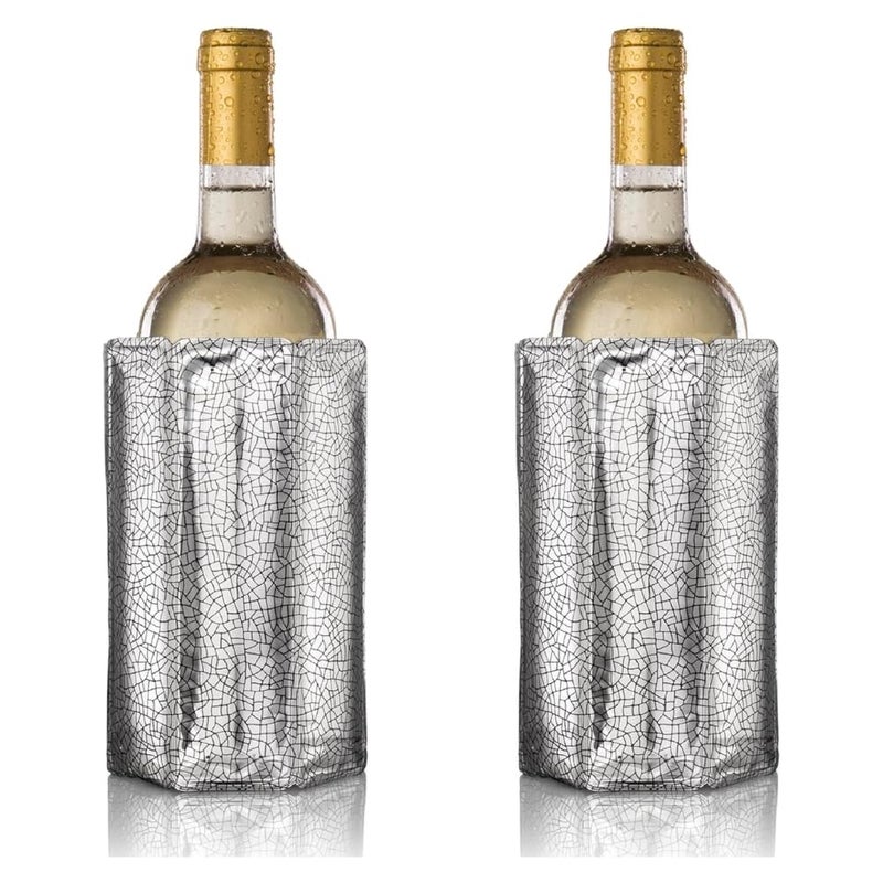 Vacu Vin Active Wine Cooler Silver, Set of 2 - Image 1