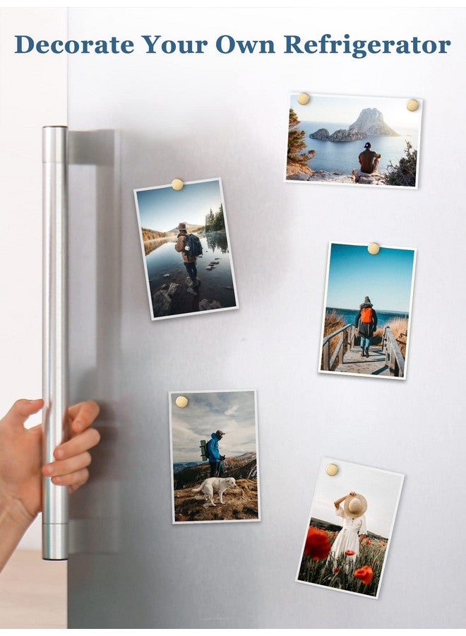 SMARTAKE 45 Pcs Refrigerator Magnets, 10x2.6mm Small Round Fridge Magnets, Multi-Use Premium Neodymium Office Magnets for Fridge, Whiteboard, Billboard in Home, Kitchen, Office and School (Gold) - Image 4