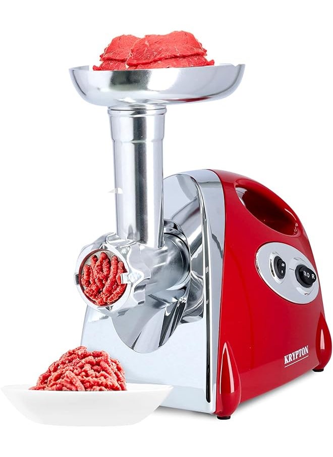 KRYPTON Meat Grinder Electric Meat Mincer With Reverse Function 2000W 3 Metal Cutting Plates Accessories Metal Gears Stainless Steel Blade Suitable For Cutting Cheese Veg Meat  - Image 1