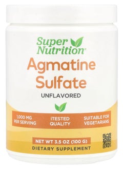 Super Nutrition Agmatine Sulfate Unflavored 3.5 oz (100 g) 