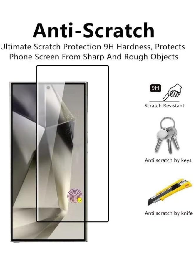 واقي شاشة لهاتف سامسونج جالاكسي S26 ألترا، مصنوع من الزجاج المقوى، يلتصق بالكامل من الحافة إلى الحافة، صلابة 9H، مقاوم لبصمات الأصابع والخدوش، متوفر باللون الأسود. - Image 5