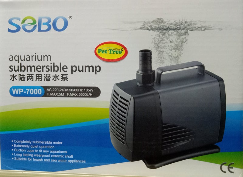 SOBO Submersible Power Head - WP-7000-105W - F.Max 5500 L/H - Water Lifting Pump - Pond and Fountain and Sump Filter Systems - Image 1