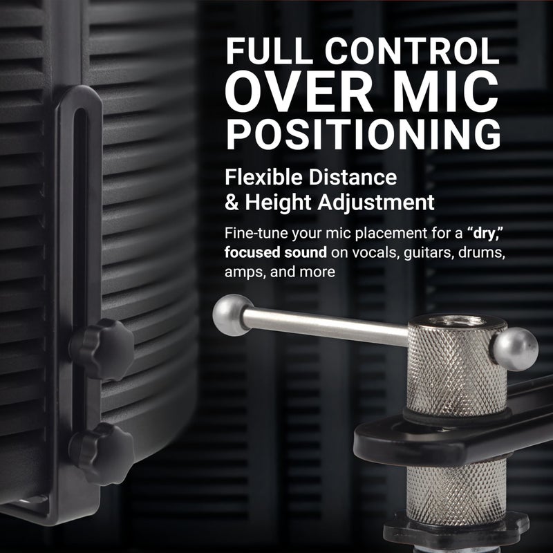 sE Electronics RF-X Reflexion Filter - Portable Microphone Isolation Shield for Recording Music, Podcasts & Voice-Overs - Four-Layer Acoustic Sound Shield for Home Recording Studio Equipment (Red) - Image 5