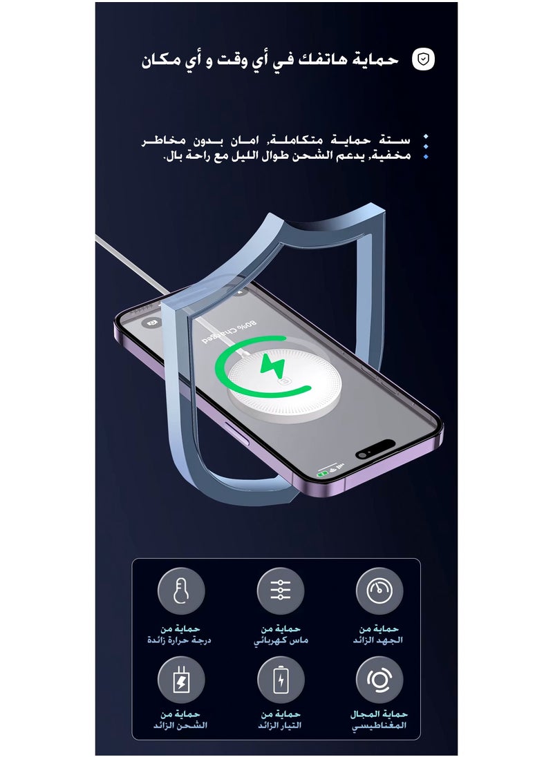 ESSAGER Essager 15W Magnetic Qi Wireless Chargers Fast Charging for iPhone 15 14 13 12 Pro Max PD Fast Charging For Xiaomi Pad Adapter  - Image 5