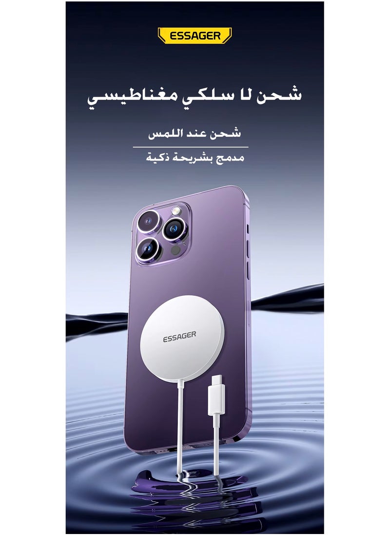ESSAGER Essager 15W Magnetic Qi Wireless Chargers Fast Charging for iPhone 15 14 13 12 Pro Max PD Fast Charging For Xiaomi Pad Adapter  - Image 1