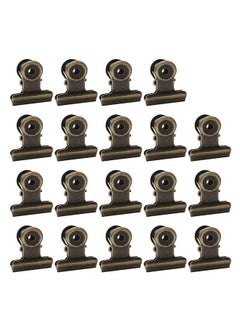 SUMAJU 100 Pcs Metal Hinge Clips, Bronze Small Bulldog Clips With Hole For Photos, Tags Bags, Shops, Office,Papers And Price Tag (0.87Inch/22Mm)  - Image 1