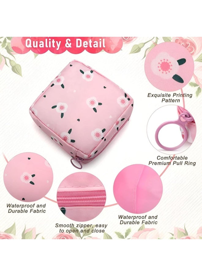 1قطعة حقيبة تخزين الفوط الصحية المحمولة حقيبة صغيرة للمحفظة لمستلزمات الدورة الشهرية – حافظة عناية أنثوية بتصميم لطيف وسري – مقاومة للماء بسحاب ناعم – مناسبة للنساء والمراهقات للمدرسة والسفر والعمل - Image 3