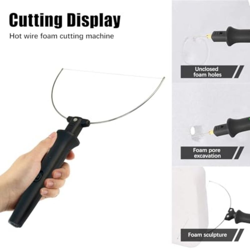 8PCS Hot Wire Foam Cutter 3-In-1 Electric Carving Kit 110-240V Digital Voltage Controller For Precise Heat Adjustment, Uk Plug Ready, Versatile Tips Set For Styrofoam Cutting - Image 5