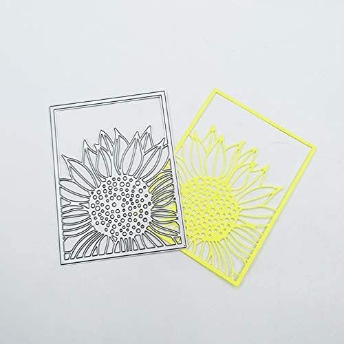 Hying Metal Sunflower Frame Cutting Dies for Card Making, Fall Frame Dies Thanksgiving Flowers Die Cuts for Crafting Stencil Embossing Tool Scrapbooking DIY Etched Craft Dies - Image 3