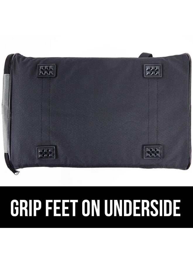 Gorilla Grip GORILLA GRIP Cat Carrier Travel Bag Up to 15 Lbs, Soft Collapsible Dog Carriers, Kennel for Small Animals, Top and Side Entry Breathable Mesh, Grip Feet Underside, Cozy Washable Waterproof Pad, Gray - Image 5