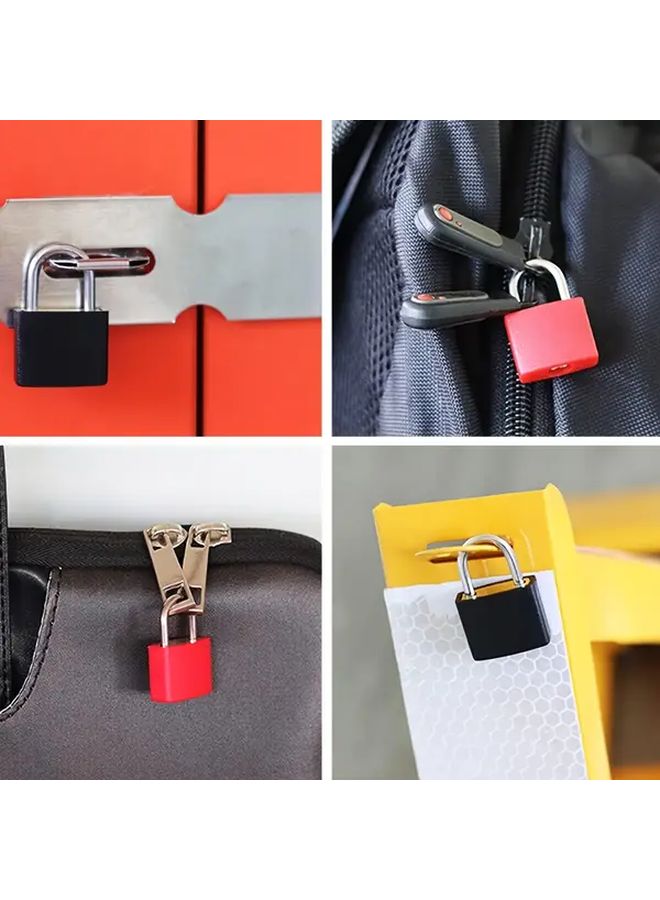 5 Mini Padlocks with Keys Assorted Colors 5pcs Durable Alloy Plastic Safety Locks for Gyms School Luggage - Image 5