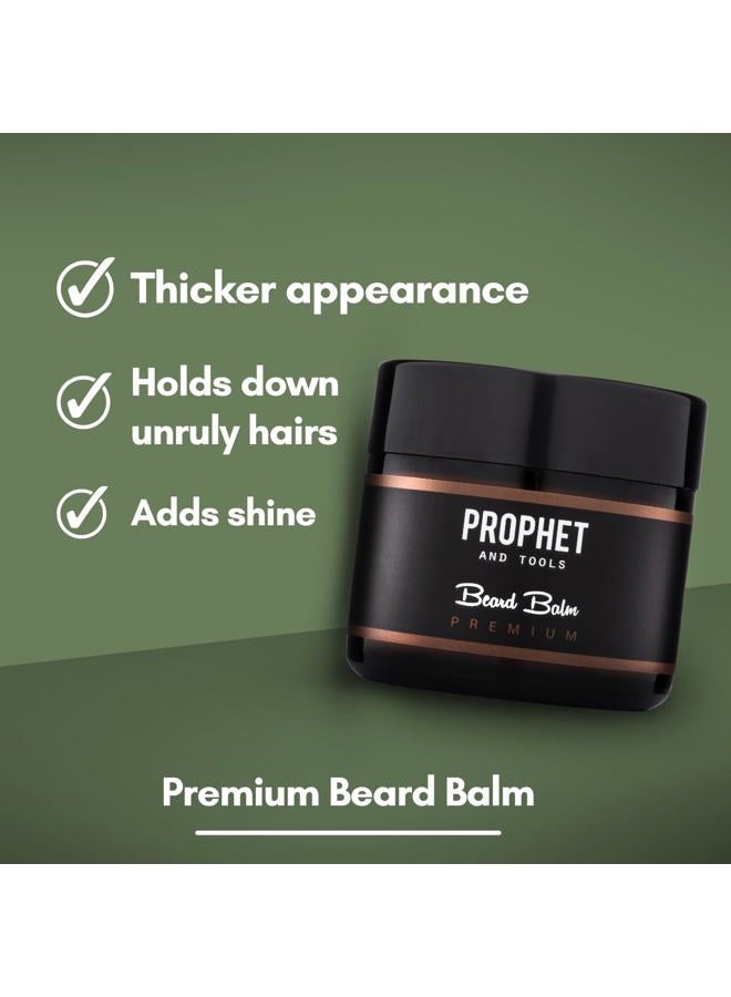Prophet and Tools PREMIUM Beard Balm Butter Wax Formula For Men Grooming! Adds Mild Styling & Hold, Softens Beards & Mustache, Gives Shine Promotes Fuller Thicker Beard Oil Hair Growth! - Image 2