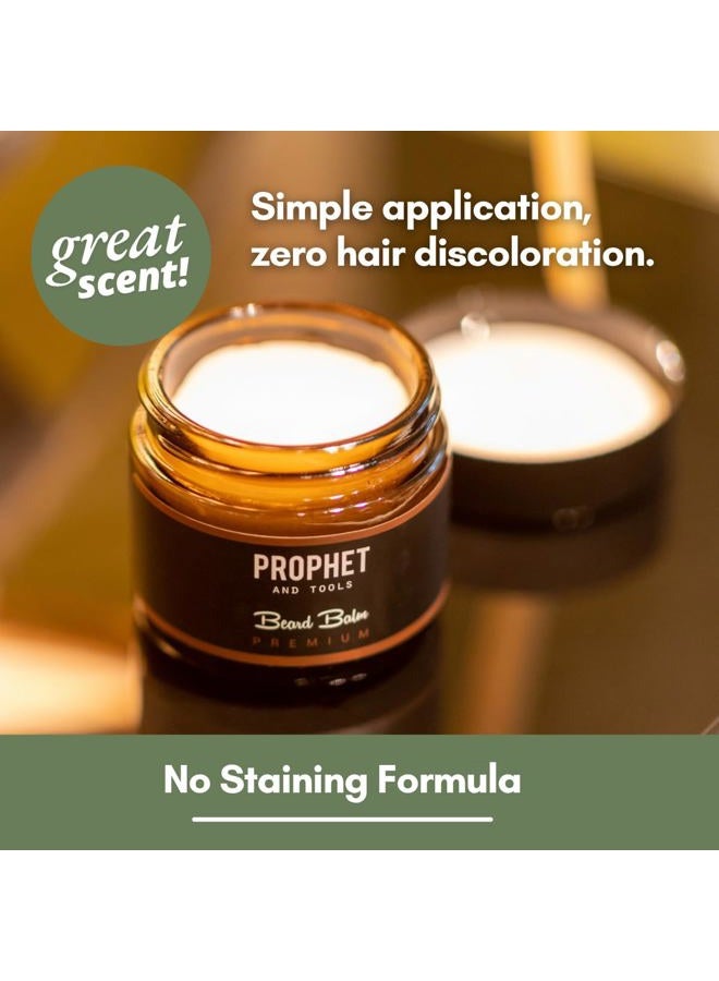 Prophet and Tools PREMIUM Beard Balm Butter Wax Formula For Men Grooming! Adds Mild Styling & Hold, Softens Beards & Mustache, Gives Shine Promotes Fuller Thicker Beard Oil Hair Growth! - Image 5