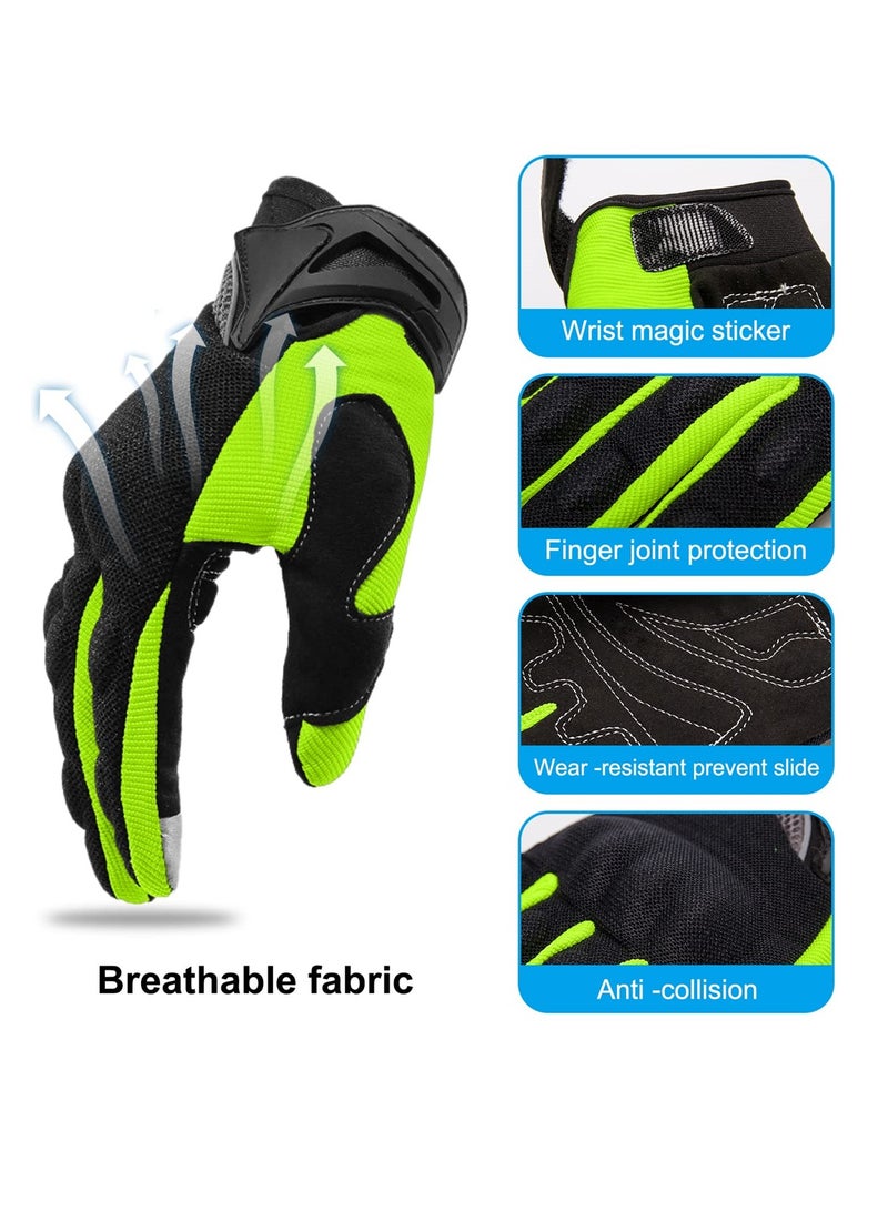 Barakah Premium Full Finger Motorcycle Gloves, Touchscreen, Breathable, Anti-Slip, Perfect for Cycling, ATV and BMX, Unisex Sizes Available, L Size - Image 3