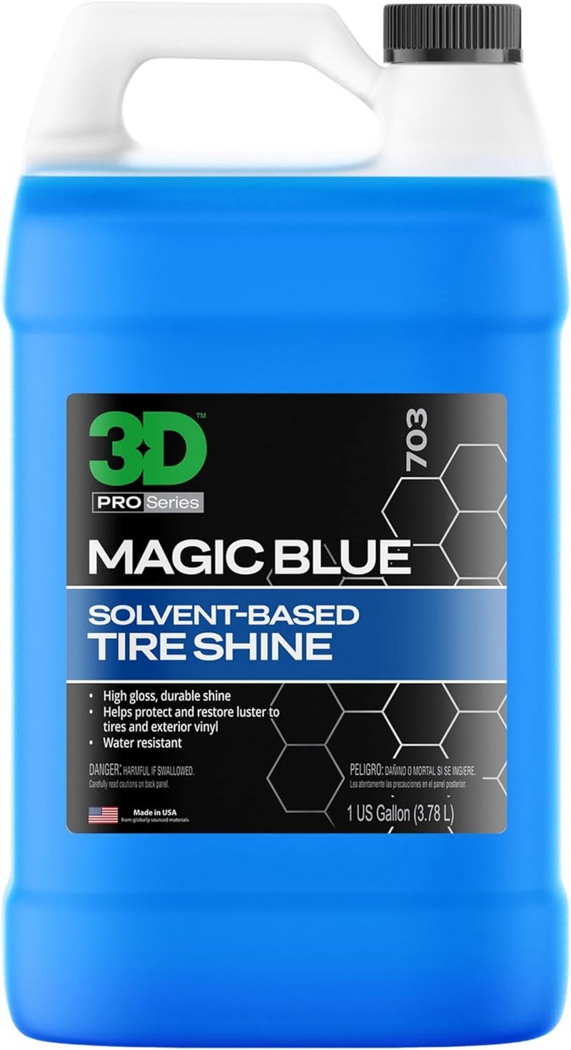 3D Magic Blue - Water Resistant Tire Shine - 1 Gallon - Image 1