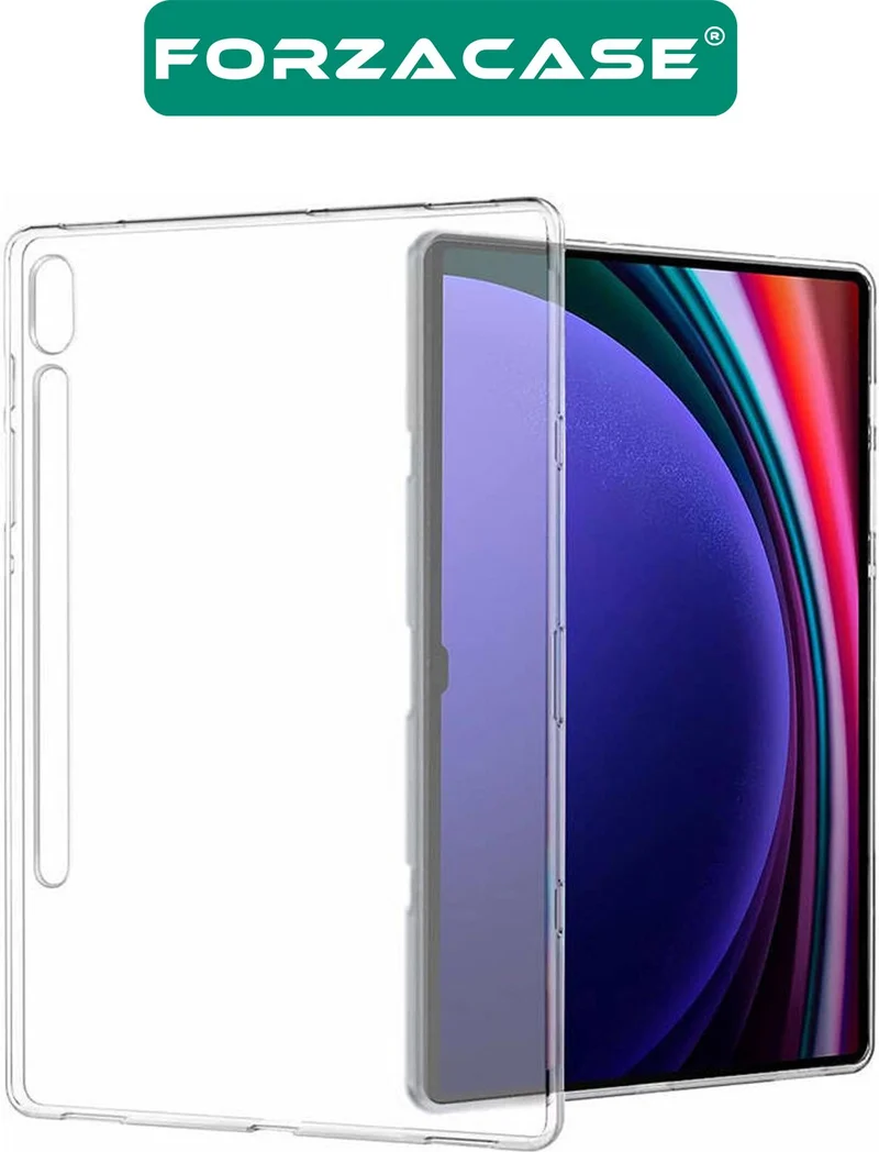 فورزاكاس Compatible with Samsung Galaxy Tab S7 Plus 12.4 Inch Silicone Case Frosted Transparent - FC013