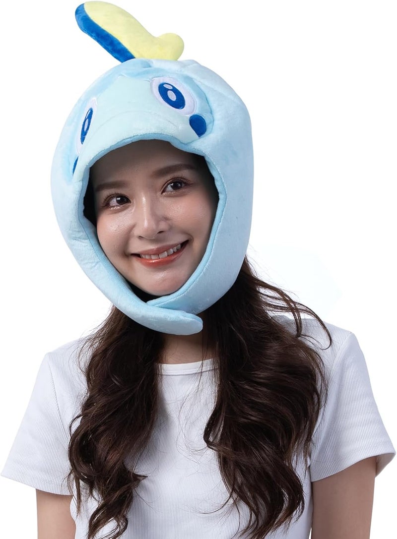 SAZAC Premium Pokemon Sobble Kigurumi Hat  Beanie for Adults Perfect for Halloween  Cosplay Cozy  Warm with Strap  Luxurious Anime Cap - Image 3