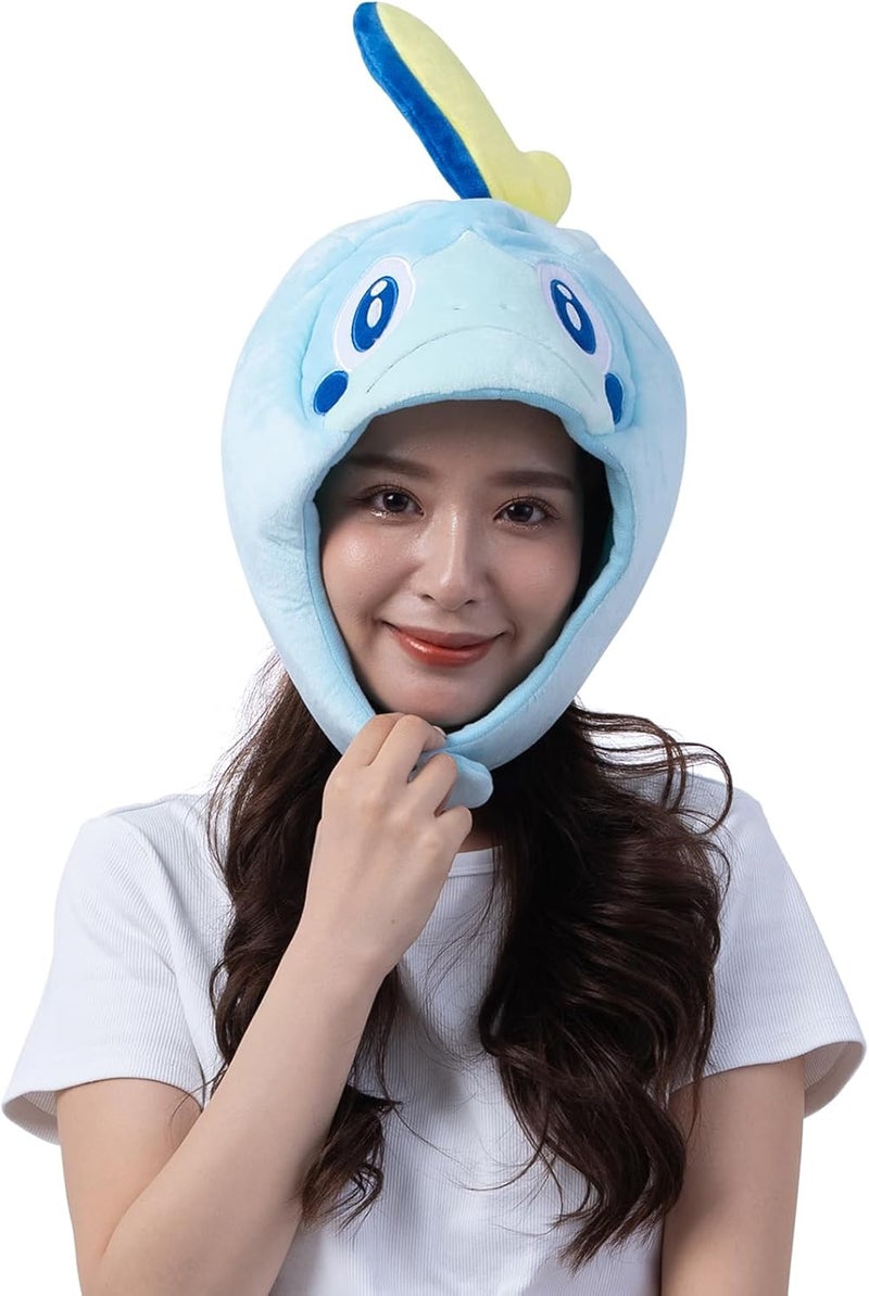 SAZAC Premium Pokemon Sobble Kigurumi Hat  Beanie for Adults Perfect for Halloween  Cosplay Cozy  Warm with Strap  Luxurious Anime Cap - Image 1