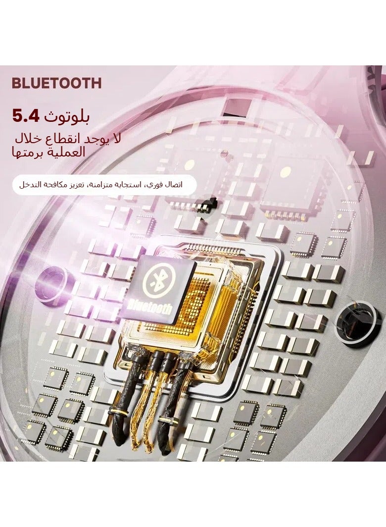 general Cute cartoon wireless BT1 Kuromi headphones, gaming headphones Cute animal design, colorful atmosphere light foldable soft ear wireless headphones - Image 2