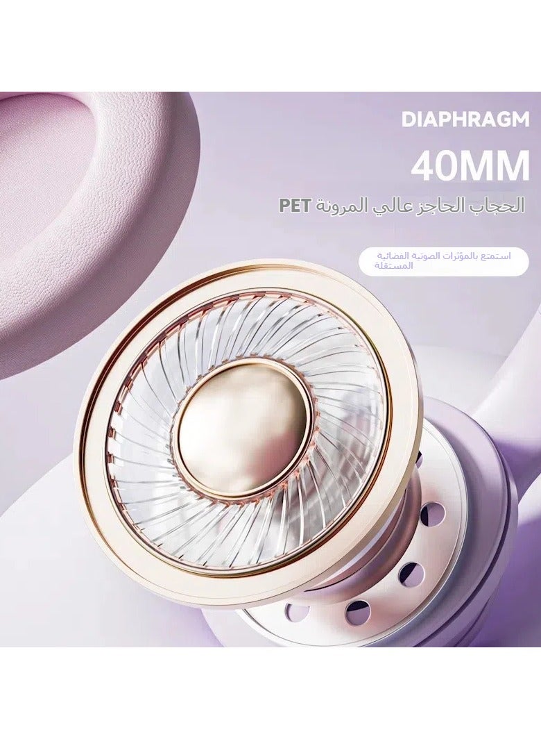 general Cute cartoon wireless BT1 Kuromi headphones, gaming headphones Cute animal design, colorful atmosphere light foldable soft ear wireless headphones - Image 3