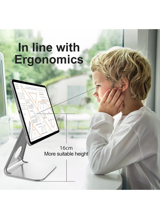 L-type Aluminum Alloy Tablet Stand,Rotatable and adjustable aluminum alloy Desktop Magnetic Bracket,Compatible with 4-13" Tablet Such as iPad Pro 11, 9.7, 10.5, 12.9  - Image 2