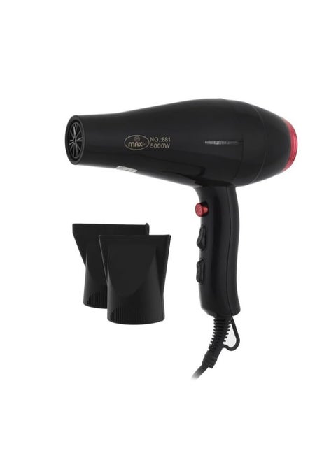 Max Hair Dryer, 5000 Watt, Model MAX-881