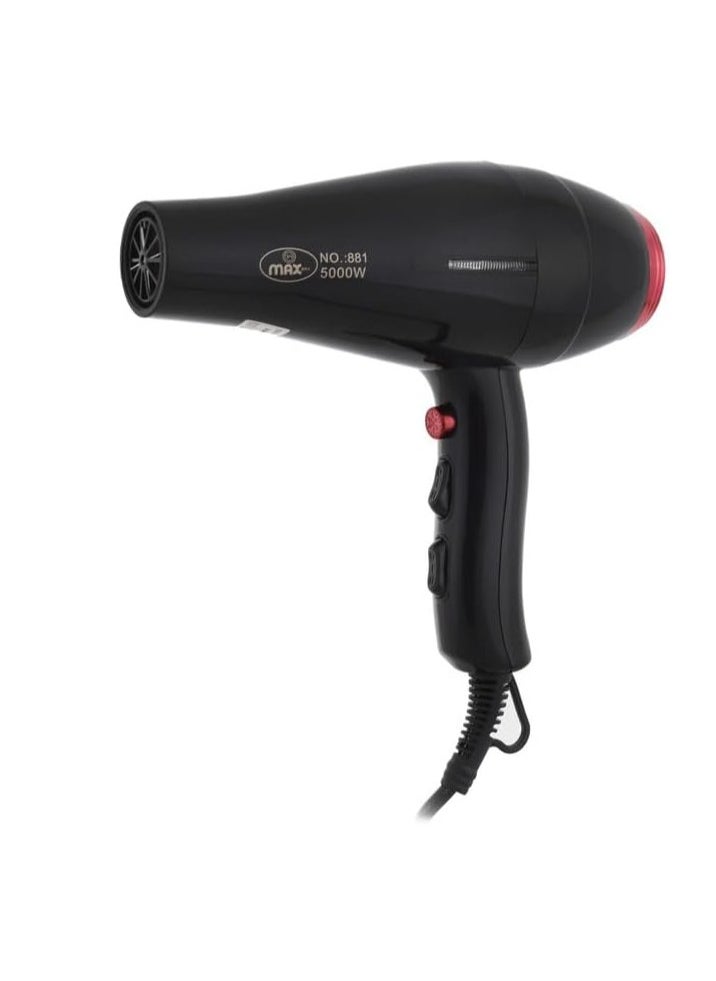 Max - Max Hair Dryer, 5000 Watt, Model MAX-881 - Image 1