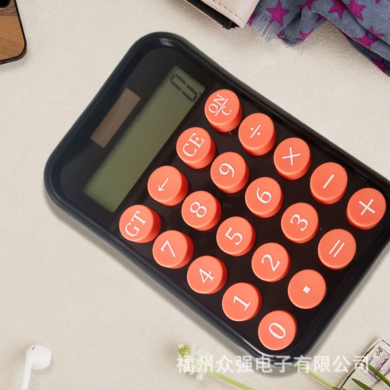 Net Red Calculator Accounting Special Solar Calculator Mechanical Simple Fashion Children'S Office High Value - Image 2