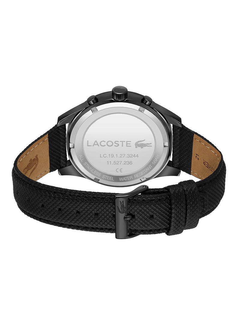 LACOSTE - ساعة يد كرونوغراف جلدية دائرية الشكل للرجال 2011296 - 44 ملم - Image 1
