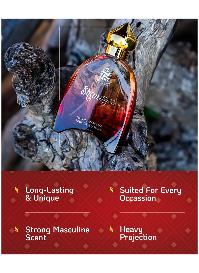 ADILQADRI Shanaya Luxury Perfume - Unisex Arabic & French Blend Eau de Parfum, 100ml, Long-Lasting Fragrance for Men & Women  - Image 2
