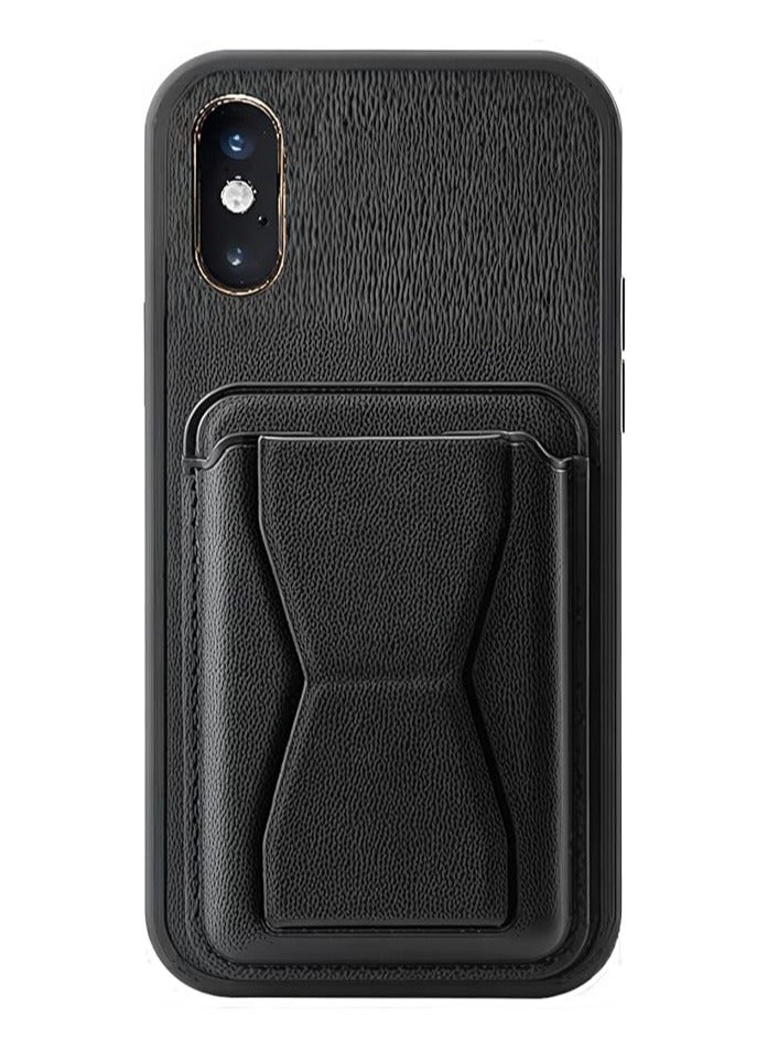 Leather Case With  TPU Frame, Shockproof Protective with Card Holder Stand Compatible with Phone Iphone X 