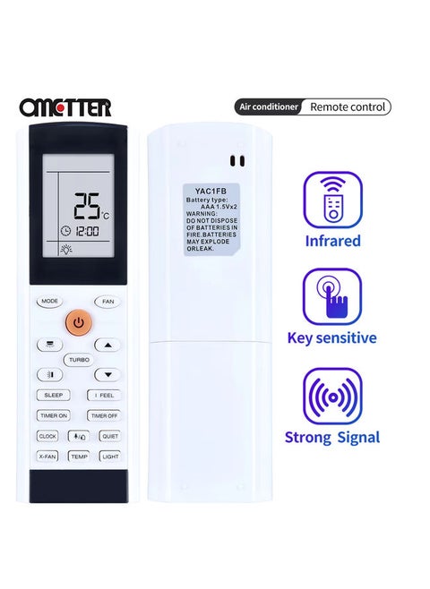 New Universal YACIFB YAC1FB Replacement For Gree ELECTROLUX AC Air Conditioner Remote Control Fernbedienung YAC1FB6
