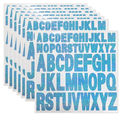 Starboling Letter Stickers,2 Inch+1 Inch Blue Alphabet Sticker,Self Adhesive Vinyl for Crafts Outdoor Sign Wall Mailbox Windows Doors Car posterboard - Image 1