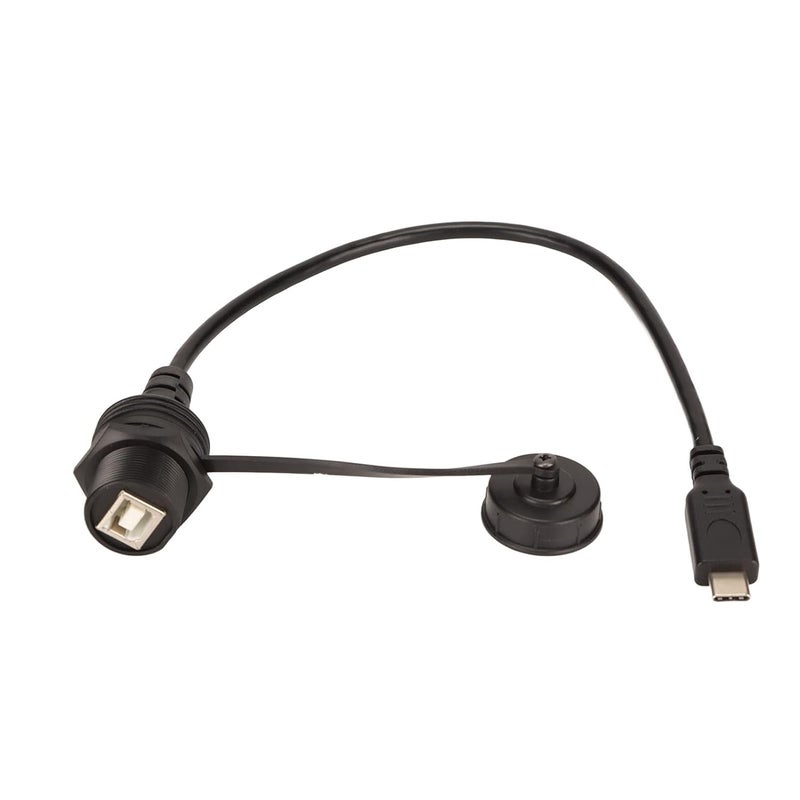 Type C to USB B Cable, Embedded Installation Extension Cord for Printers Cars Ships Yachts Dashboards, PVC Data Transfer Cable with Retaining Rings - Image 5