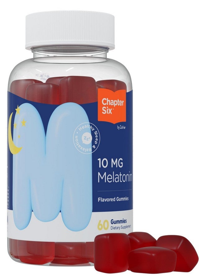 Zahler Zahler - Chapter Six Melatonin Gummies 10mg (60 Gummy Bottle) Kosher Melatonin 10mg Sleep Gummies for Adults - Non Habit Forming Adult Melatonin 10 mg - Delicious Chewable Gummy Melatonin for Sleeping  - Image 1