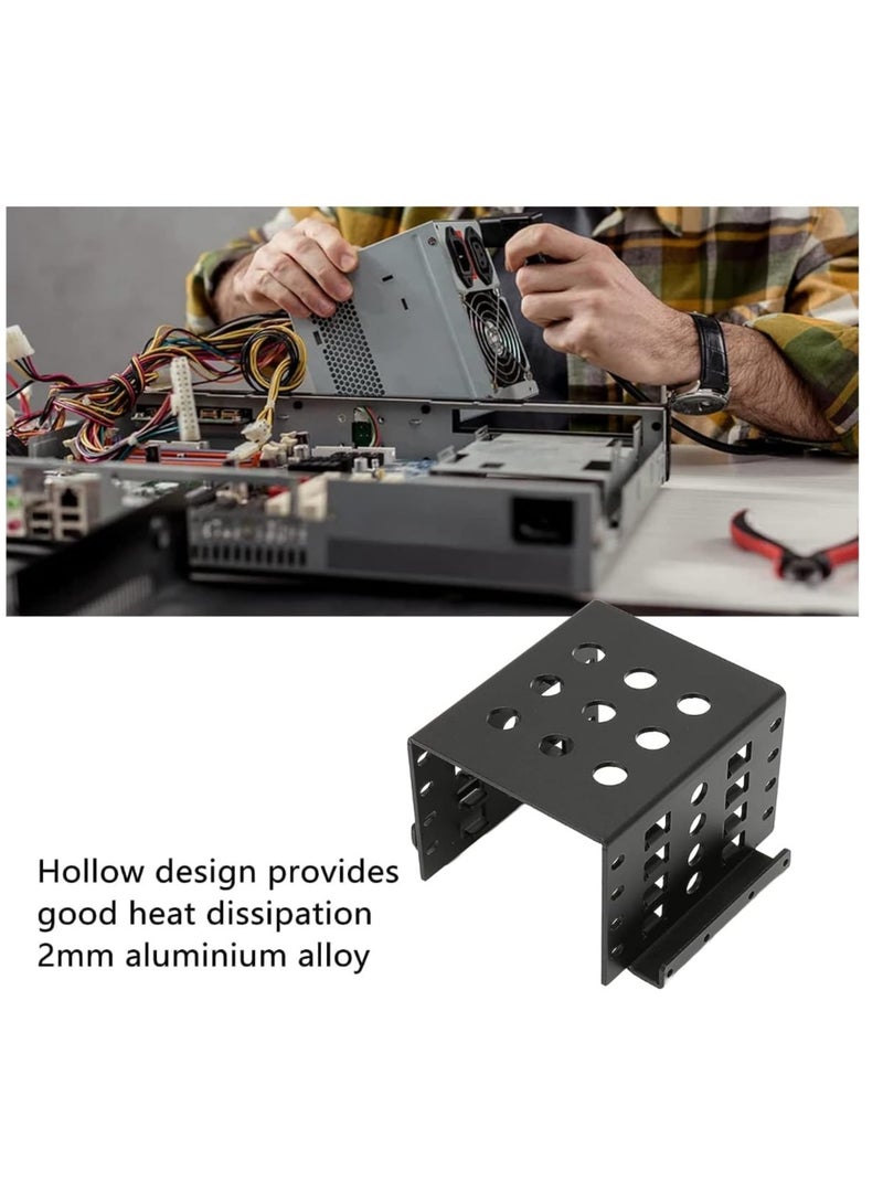 erorex 2.5" Hard Drive Mounting Rack with 4 Slots, Aluminium Alloy Storage Tray Bracket, 2.5" to 3.5" SSD HDD Enclosure Caddy Expansion - Image 4
