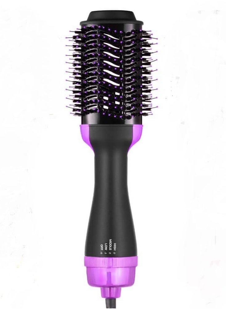 One Step One Step Hair Dryer Volumizer And Styler Ceramic Plates 3 Speed Option Black/Purple  - Image 1