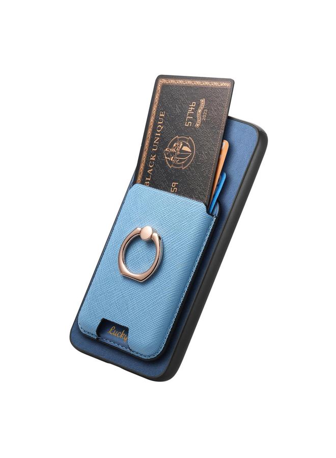 S-TOP Case For Motorola Moto G Play 4G 2024 Retro Cross Leather Ring Vertical Insert Card Bag MagSafe Phone Case - Image 3