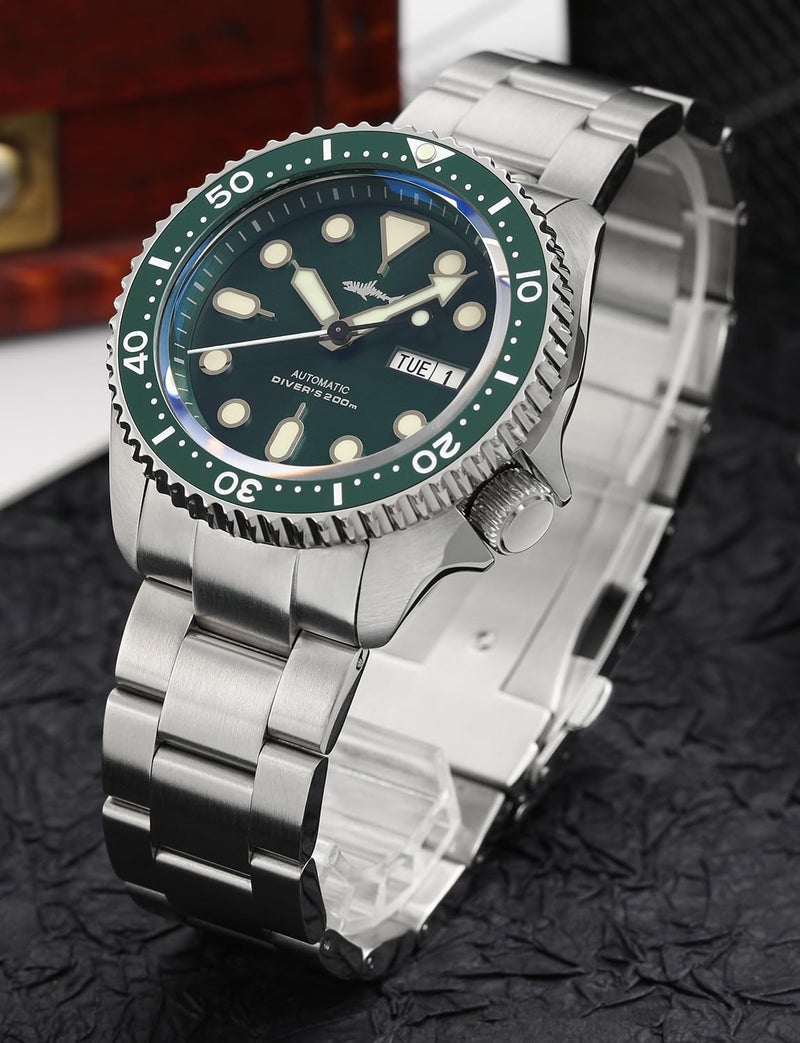 TACTICAL FROG Heimdallr SKX007 Dive Watches for Men, NH36A Movement C3 Luminous Mens Automatic Watches, 200 Meter Water Resistant, Multi-Color - Image 2