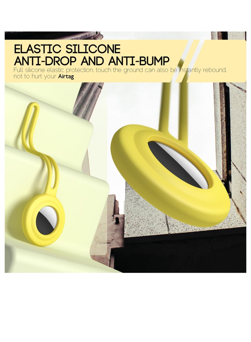 5-Pack Silicone AirTag Holders, Compatible Keychain Accessories for Apple AirTag, Protective Cases for Car Keys, Wallets, Luggage, and Pets (Multi-Color) - Image 3