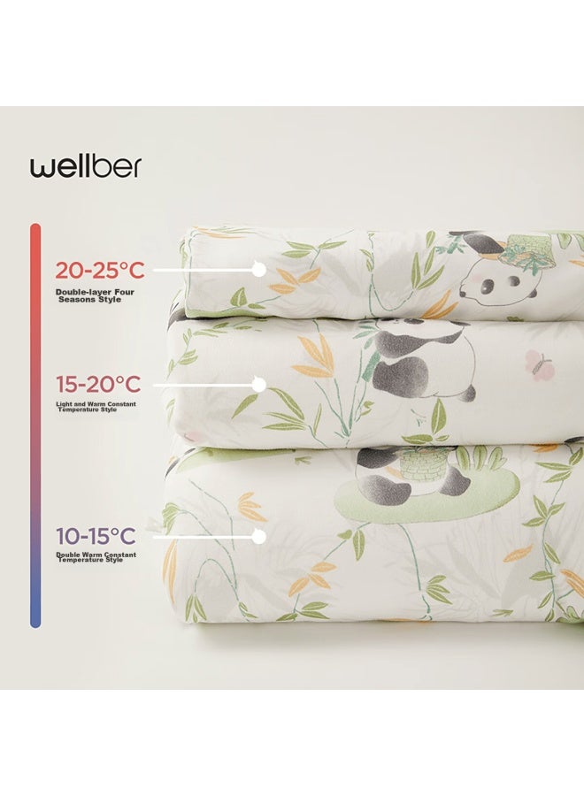 Wellber Infant Sleeping Bag For 6-12 Months, Integrated Spring And Autumn Bamboo Cotton Sleeveless Anti-kick Blanket, Dream S - Image 4
