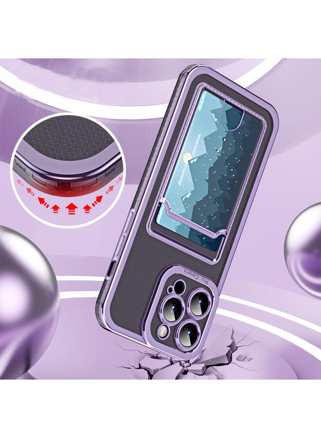 erorex Case For iPhone 15 Pro Electroplating Frame Card Slot Phone Case - Image 4