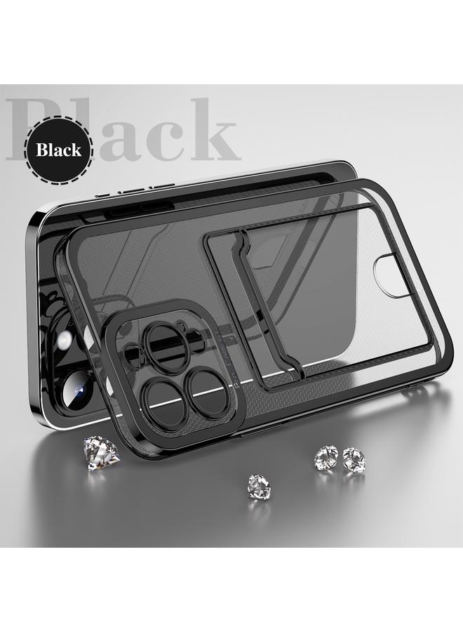 erorex Case For iPhone 15 Pro Electroplating Frame Card Slot Phone Case - Image 2