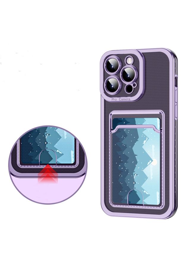 erorex Case For iPhone 15 Pro Electroplating Frame Card Slot Phone Case - Image 5