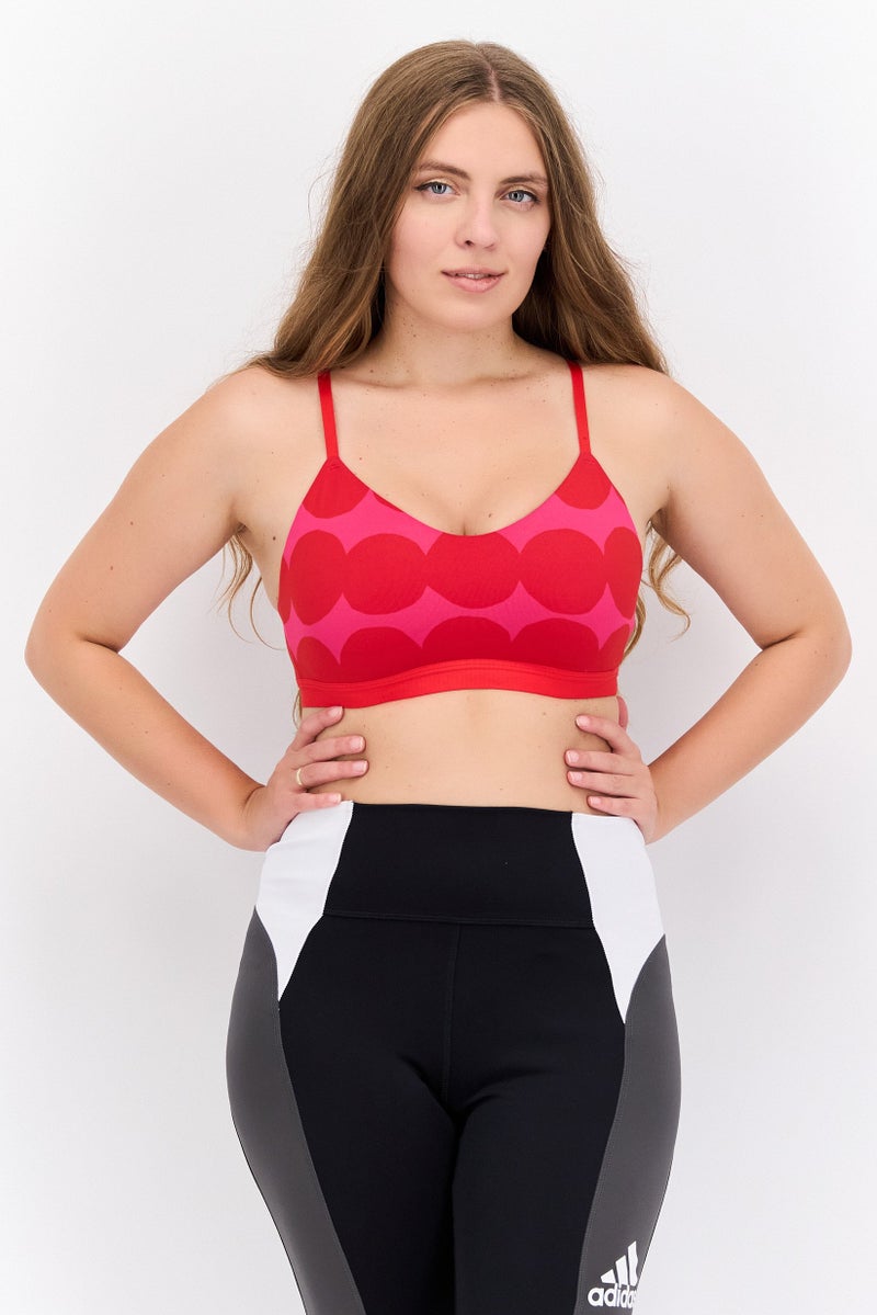 Adidas صدرية رياضية مبطنة بشعار علامة أديداس × ماريميكو للنساء، وردي - Image 1