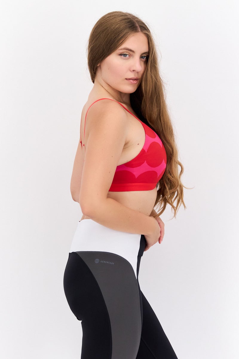 Adidas صدرية رياضية مبطنة بشعار علامة أديداس × ماريميكو للنساء، وردي - Image 2